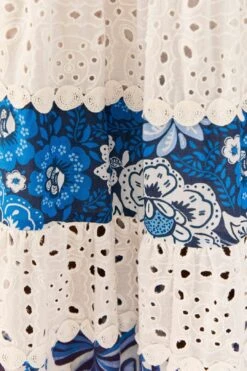 Farm Rio Mixed White And Blue Prints Maxi Dress 8 Farm Rio Mixed White And Blue Prints Maxi Dress -Modern Dress World 306205 04