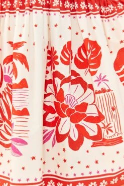 Farm Rio Off-White Rio Tiles Midi Dress 8 Farm Rio Off-White Rio Tiles Midi Dress -Modern Dress World 306206 04