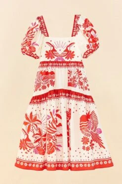 Farm Rio Off-White Rio Tiles Midi Dress 9 Farm Rio Off-White Rio Tiles Midi Dress -Modern Dress World 306206 05