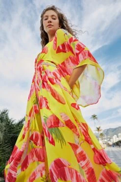 Farm Rio Lime Sweet Jungle Kaftan Dress -Modern Dress World 306209 03