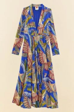 Farm Rio Blue Macaw Flight Maxi Dress -Modern Dress World 306211 05