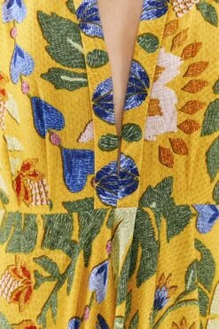 Farm Rio Yellow Summer Garden Maxi Dress 8 Farm Rio Yellow Summer Garden Maxi Dress -Modern Dress World 306212 04