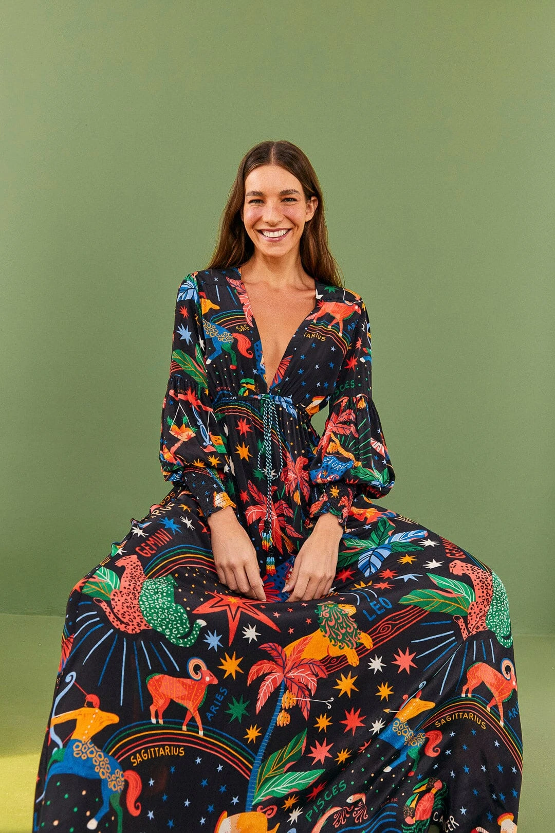Farm Rio Zodiac Maxi Dress 1 Farm Rio Zodiac Maxi Dress