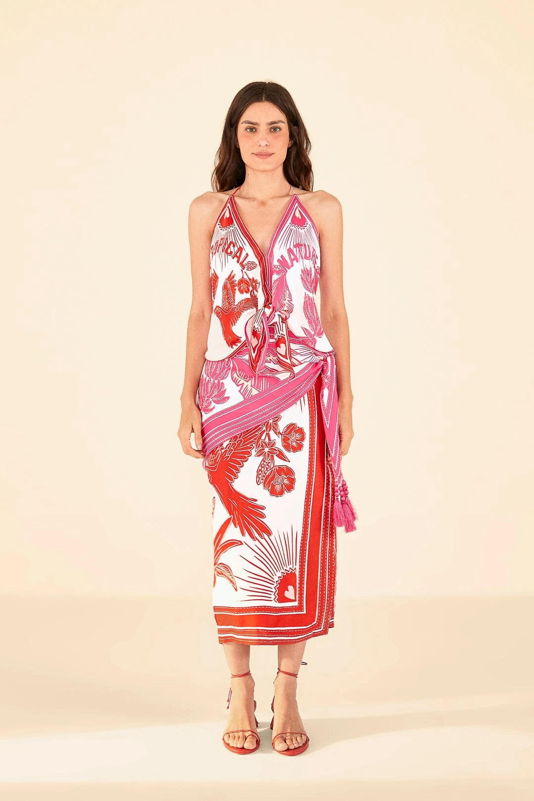 Farm Rio Tropical Dream Lenzing™ Ecovero™ Viscose Halter Blouse 1 Farm Rio Tropical Dream Lenzing™ Ecovero™ Viscose Halter Blouse