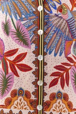 Farm Rio Pink Macaw Scarf Shirt -Modern Dress World 306246 04
