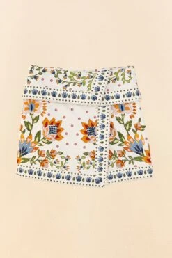 Farm Rio White Summer Garden Mini Skirt -Modern Dress World 306268 06