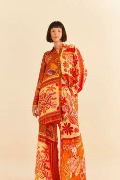 Farm Rio Forest Mixed Scarves Lenzing™ Ecovero™ Viscose Pants