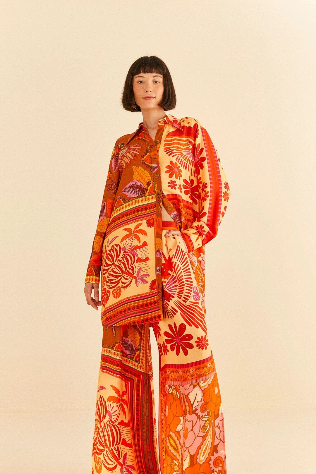 Farm Rio Forest Mixed Scarves Lenzing™ Ecovero™ Viscose Pants 1 Farm Rio Forest Mixed Scarves Lenzing™ Ecovero™ Viscose Pants