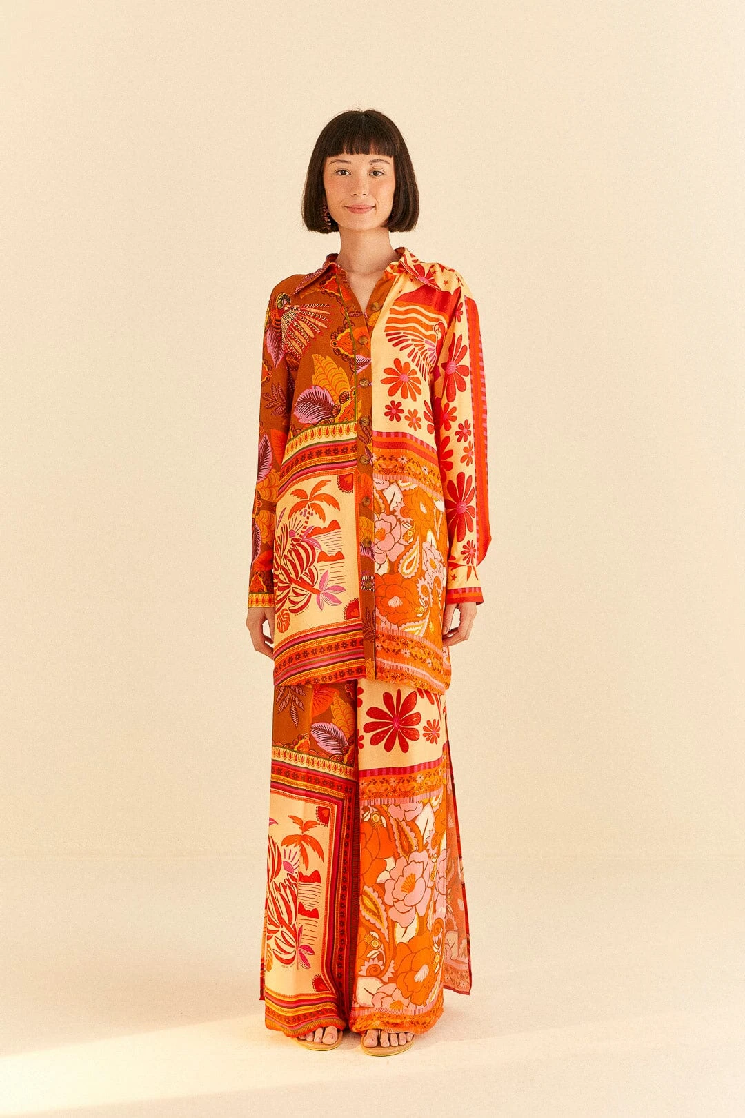 Farm Rio Forest Mixed Scarves Lenzing™ Ecovero™ Viscose Pants 2 Farm Rio Forest Mixed Scarves Lenzing™ Ecovero™ Viscose Pants - Image 2