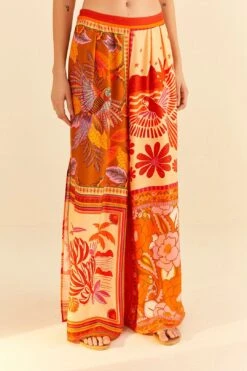 Farm Rio Forest Mixed Scarves Lenzing™ Ecovero™ Viscose Pants 7 Farm Rio Forest Mixed Scarves Lenzing™ Ecovero™ Viscose Pants -Modern Dress World 306279 03