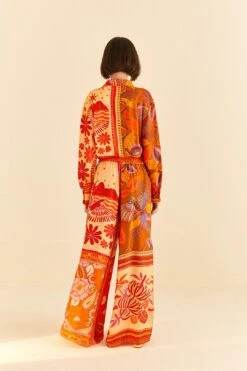 Farm Rio Forest Mixed Scarves Lenzing™ Ecovero™ Viscose Pants 8 Farm Rio Forest Mixed Scarves Lenzing™ Ecovero™ Viscose Pants -Modern Dress World 306279 04