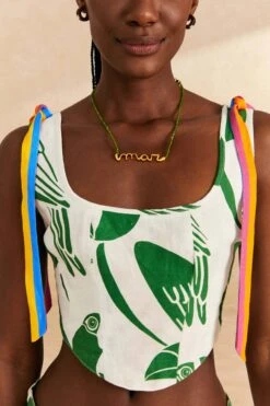 Farm Rio Off-White Rainbow Toucans Crop Top -Modern Dress World 306280 03