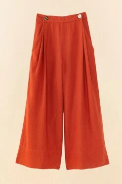 Farm Rio Brown Wide Leg Pants 9 Farm Rio Brown Wide Leg Pants -Modern Dress World 306285 06