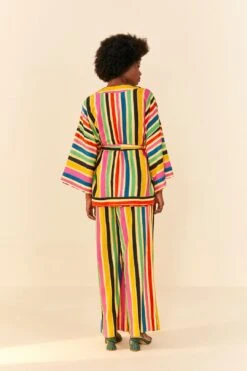 Farm Rio Rainbow Stripes Kimono -Modern Dress World 306297 04