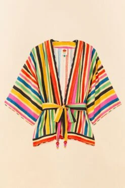 Farm Rio Rainbow Stripes Kimono -Modern Dress World 306297 06