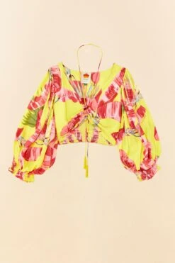 Farm Rio Lime Sweet JungleLenzing™ Ecovero™ Viscose Crop Top 9 Farm Rio Lime Sweet JungleLenzing™ Ecovero™ Viscose Crop Top -Modern Dress World 306305 06