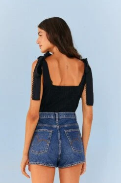 Farm Rio Crochet Denim Shorts -Modern Dress World 306315 03