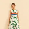 Farm Rio Off-White Rainbow Toucans Organic Cotton Maxi Dress
