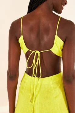 Farm Rio Lime Green Monstera Midi Dress -Modern Dress World 306330 04