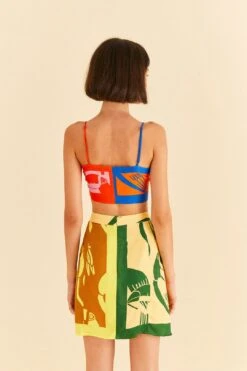 Farm Rio Mixed Rainbow Toucans Lenzing™ Ecovero™ Viscose Mini Skirt 8 Farm Rio Mixed Rainbow Toucans Lenzing™ Ecovero™ Viscose Mini Skirt -Modern Dress World 306338 04