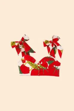 Farm Rio Tomato Tie Strap Crop Top 11 Farm Rio Tomato Tie Strap Crop Top -Modern Dress World 306341 06