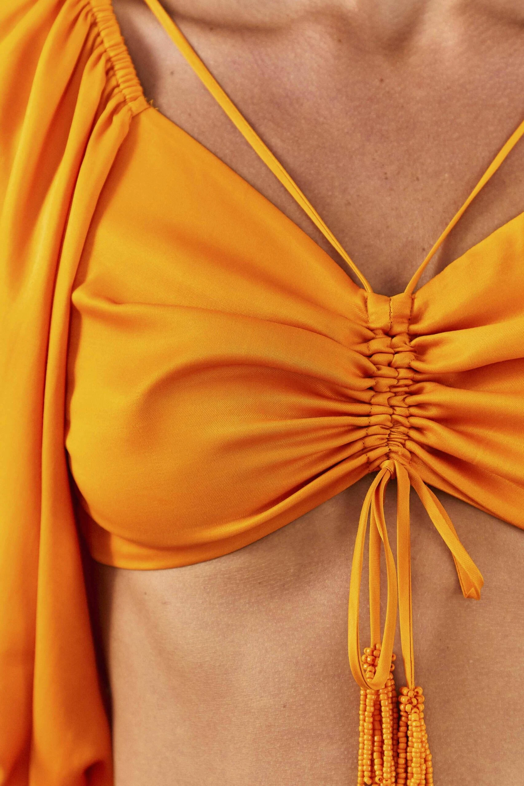 Farm Rio Orange Lenzing™ Ecovero™ Viscose Crop Blouse 4 Farm Rio Orange Lenzing™ Ecovero™ Viscose Crop Blouse - Image 4