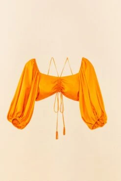 Farm Rio Orange Lenzing™ Ecovero™ Viscose Crop Blouse 9 Farm Rio Orange Lenzing™ Ecovero™ Viscose Crop Blouse -Modern Dress World 306352 06