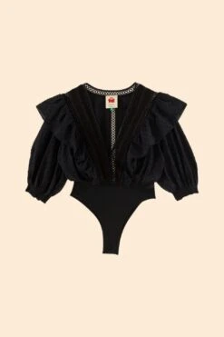 Farm Rio Black Lace Bodysuit -Modern Dress World 306354