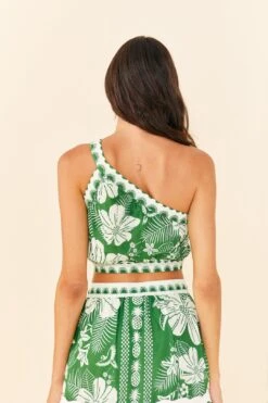 Farm Rio Off-White Macaw Elegance Crop Top -Modern Dress World 306377 03 1