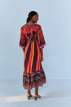 Macaw Show Maxi Dress -Modern Dress World 306389 04