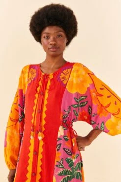 Farm Rio Sunset Patchwork Maxi Dress -Modern Dress World 306645 02
