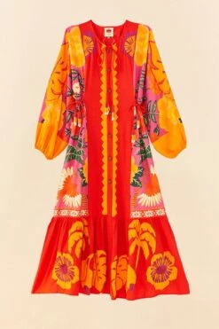 Farm Rio Sunset Patchwork Maxi Dress -Modern Dress World 306645 06