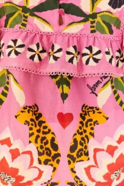 Farm Rio Pink Leopard Forest Blouse -Modern Dress World 306648 05
