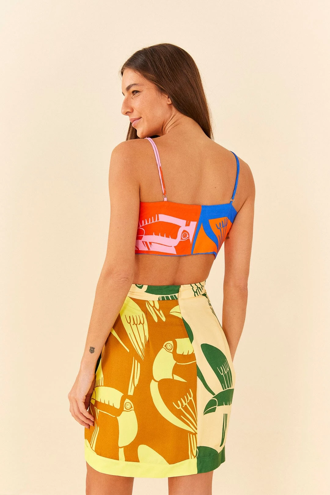 Farm Rio Mixed Rainbow Toucans Crop Top 4 Farm Rio Mixed Rainbow Toucans Crop Top - Image 4