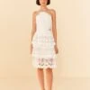 Farm Rio White Richelieu Midi Dress