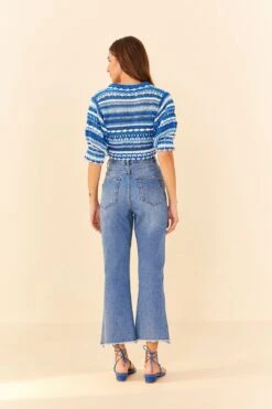 Farm Rio Light Wash Carrot Denim Pants -Modern Dress World 306669 03