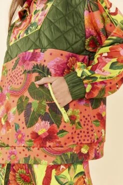 Farm Rio Orange Blooming Garden Sweatshirt -Modern Dress World 306672 03