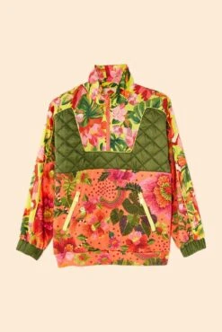 Farm Rio Orange Blooming Garden Sweatshirt -Modern Dress World 306672 06