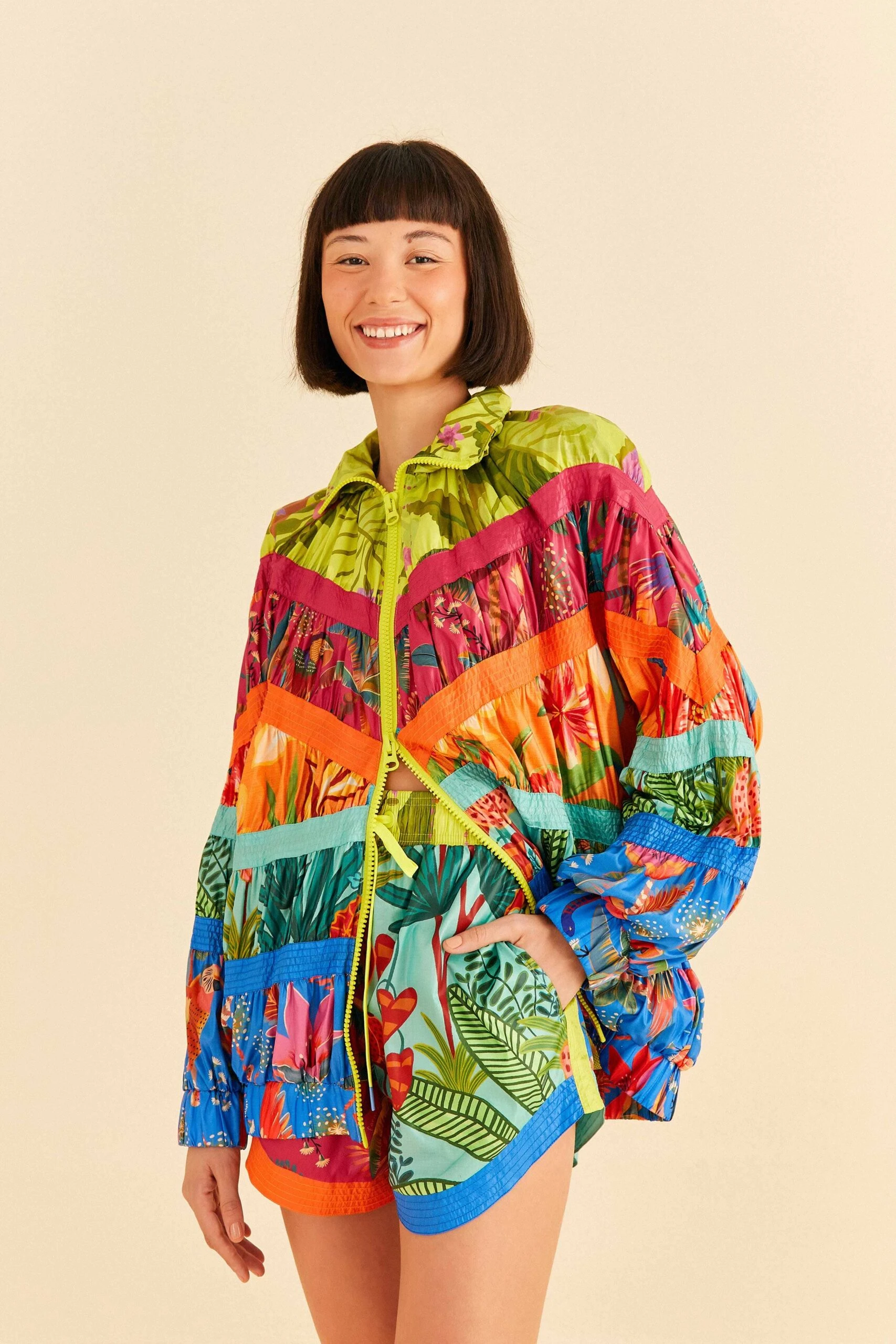 Farm Rio Mixed Prints Nylon Shorts 2 Farm Rio Mixed Prints Nylon Shorts - Image 2