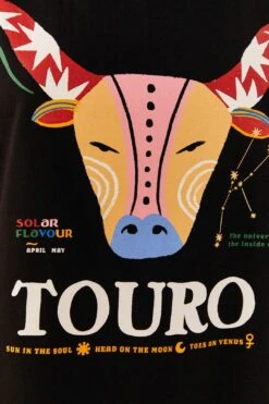 Farm Rio Taurus Zodiac Organic Cotton T-Shirt 8 Farm Rio Taurus Zodiac Organic Cotton T-Shirt -Modern Dress World 306690 04