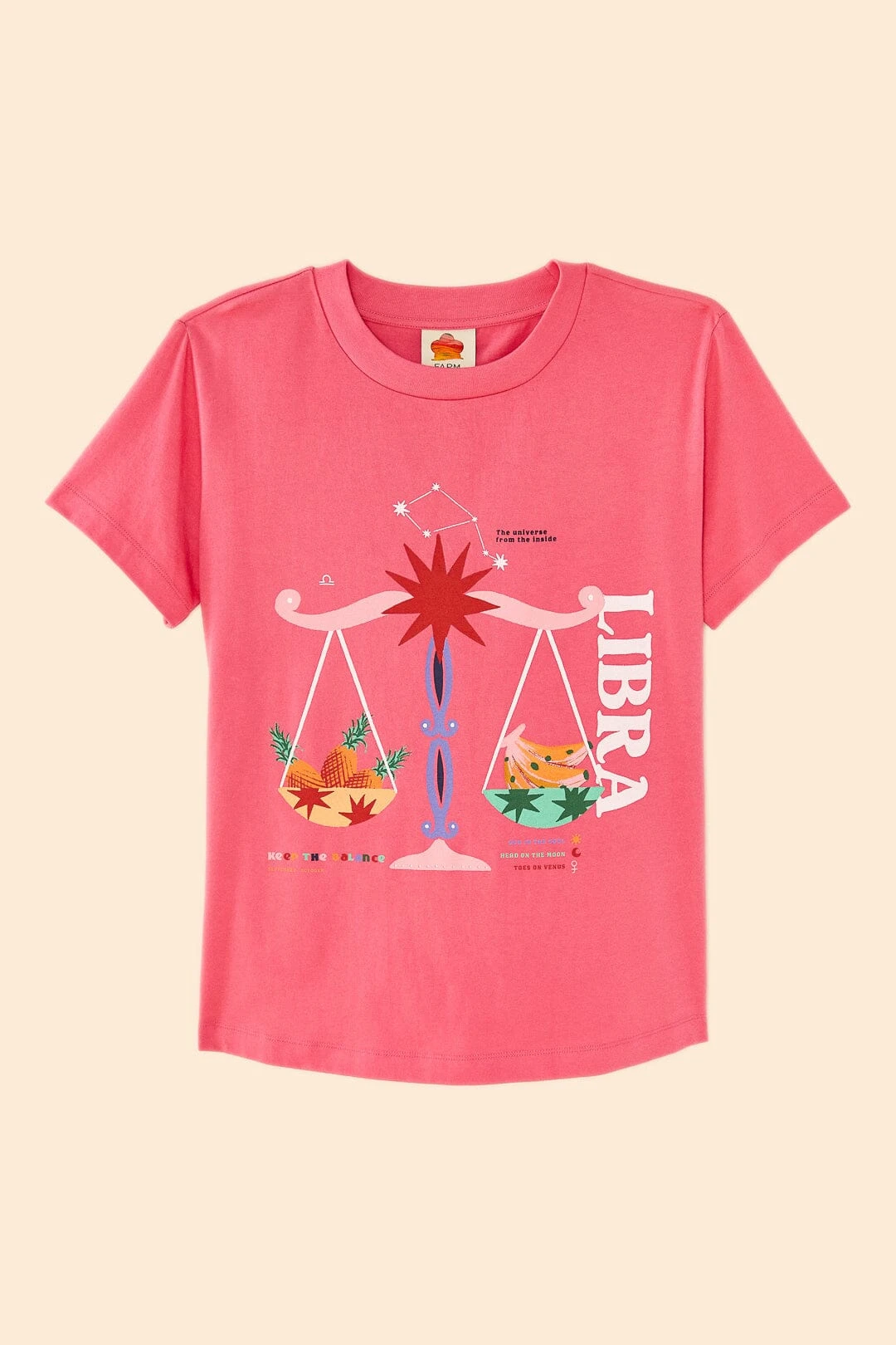 Farm Rio Libra Zodiac Organic Cotton T-Shirt 5 Farm Rio Libra Zodiac Organic Cotton T-Shirt - Image 5