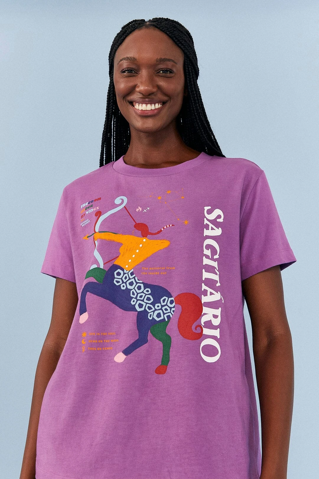 Farm Rio Sagittarius Zodiac Organic Cotton T-Shirt 1 Farm Rio Sagittarius Zodiac Organic Cotton T-Shirt