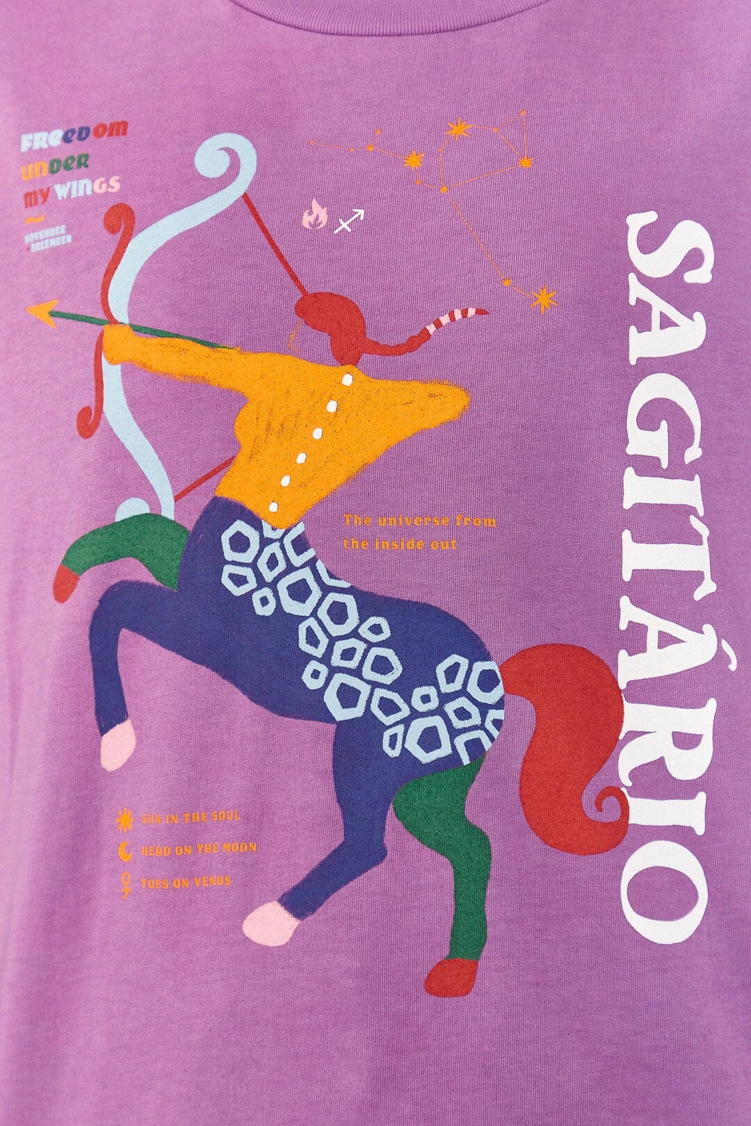 Farm Rio Sagittarius Zodiac Organic Cotton T-Shirt 3 Farm Rio Sagittarius Zodiac Organic Cotton T-Shirt - Image 3