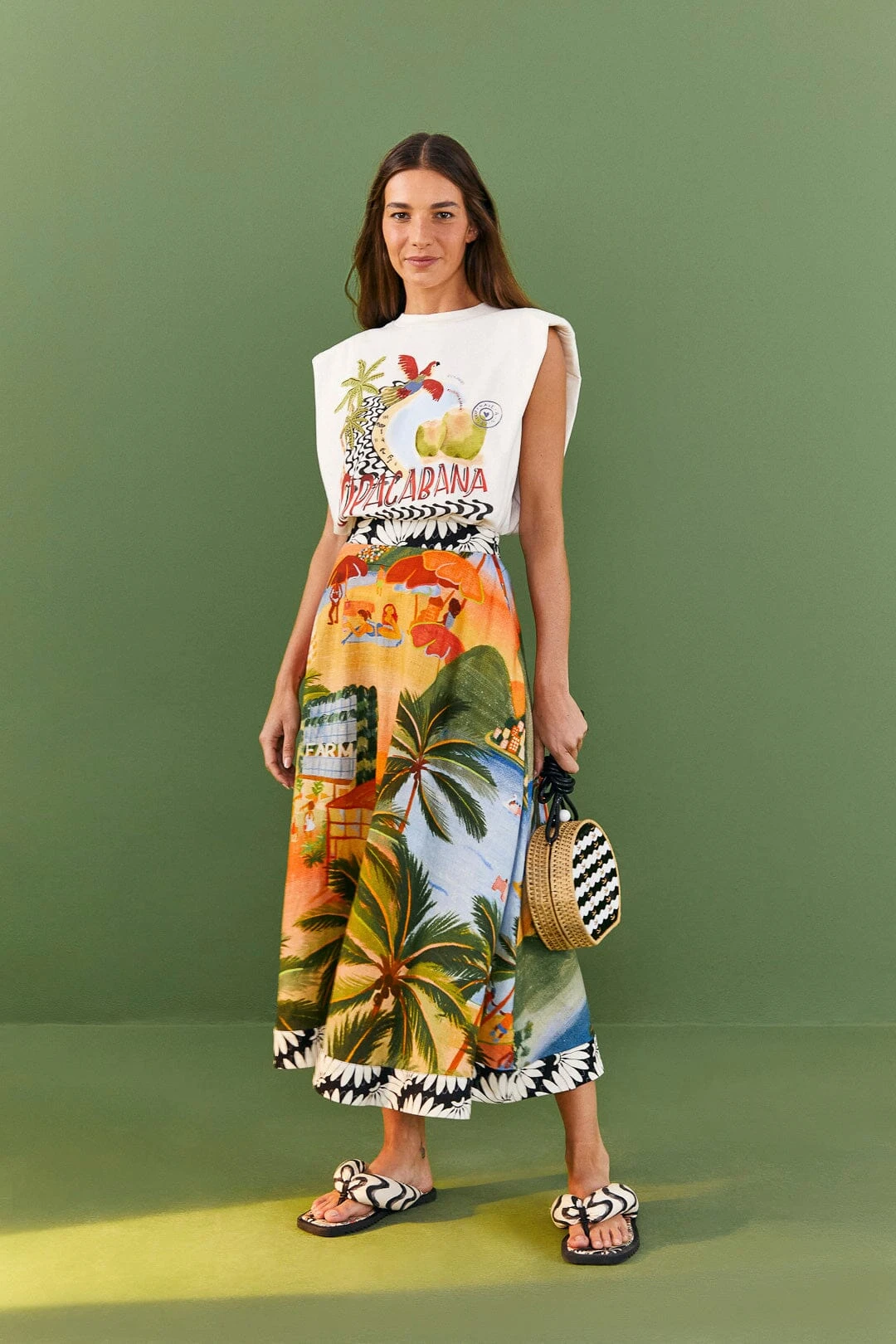 Farm Rio White Copacabana Organic Cotton T-Shirt 2 Farm Rio White Copacabana Organic Cotton T-Shirt - Image 2