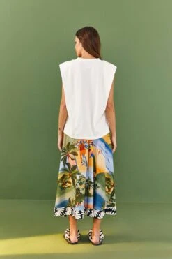 Farm Rio White Copacabana Organic Cotton T-Shirt 7 Farm Rio White Copacabana Organic Cotton T-Shirt -Modern Dress World 306708 03