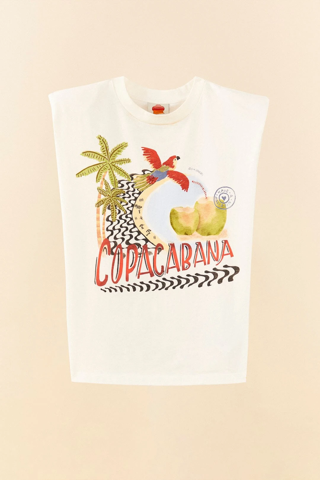Farm Rio White Copacabana Organic Cotton T-Shirt 5 Farm Rio White Copacabana Organic Cotton T-Shirt - Image 5