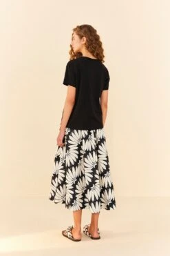 Farm Rio Black Have A Nice Trip Organic Cotton T-Shirt -Modern Dress World 306709 03