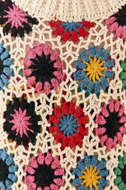 Farm Rio Multi Circles Crochet Vest 10 Farm Rio Multi Circles Crochet Vest -Modern Dress World 306752 04