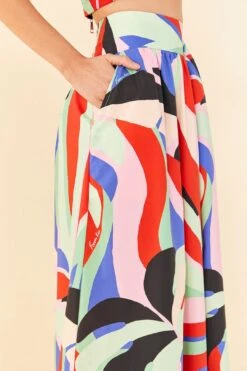 Farm Rio Colorful Monstera Midi Skirt -Modern Dress World 306895 03