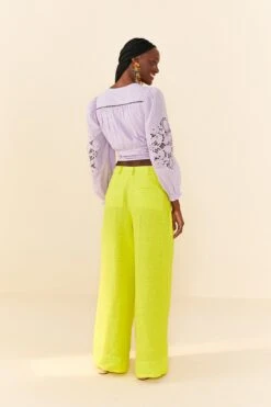 Farm Rio Lilac Lace Blouse -Modern Dress World 306897 04